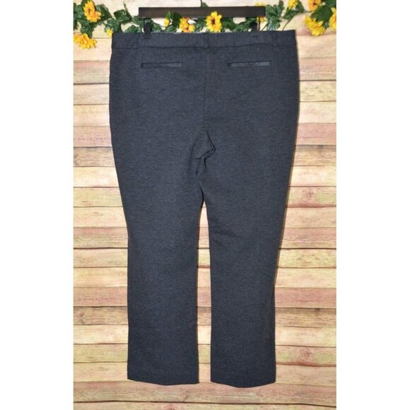 Alfani Pants Women 18 Charcoal Gray Curvy Fit Dress Trouser Straight Leg Career - Picture 4 of 8